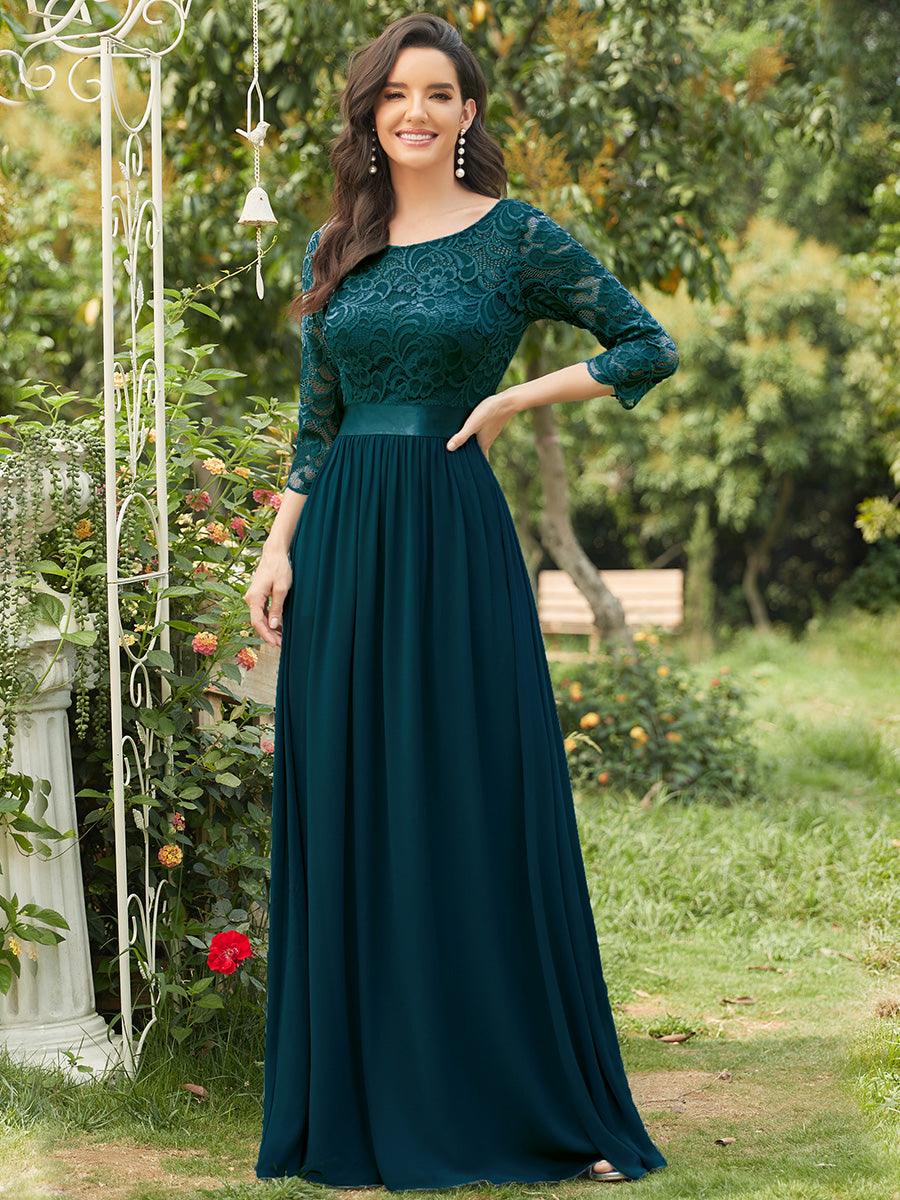 Robe classique à manches longues #Style_EP07412TE