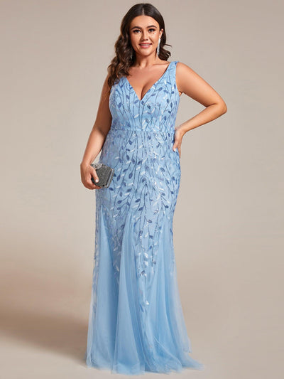 pretty ORIEL|Robe de soirée à paillettes Encolure en V pour femmes de grande taille