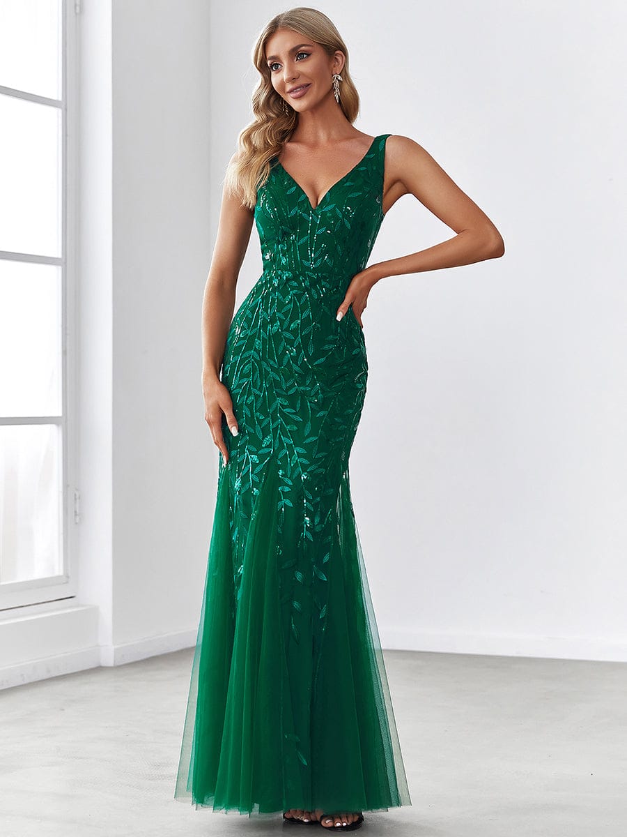 Ever-Pretty Échantillon de Sequins Feuille#Couleur_Vert Fonce