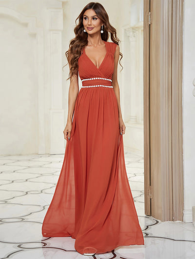 ever ZELINA|Robe de demoiselle d'honneur dos nu en mousseline sans manches