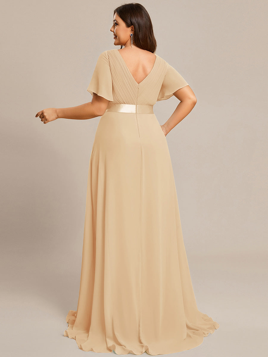 Robe de maternité en mousseline simple à manches volantées #Couleur_Charbon