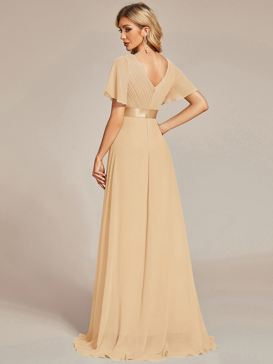 Robe de maternité en mousseline simple à manches volantées #Couleur_Charbon