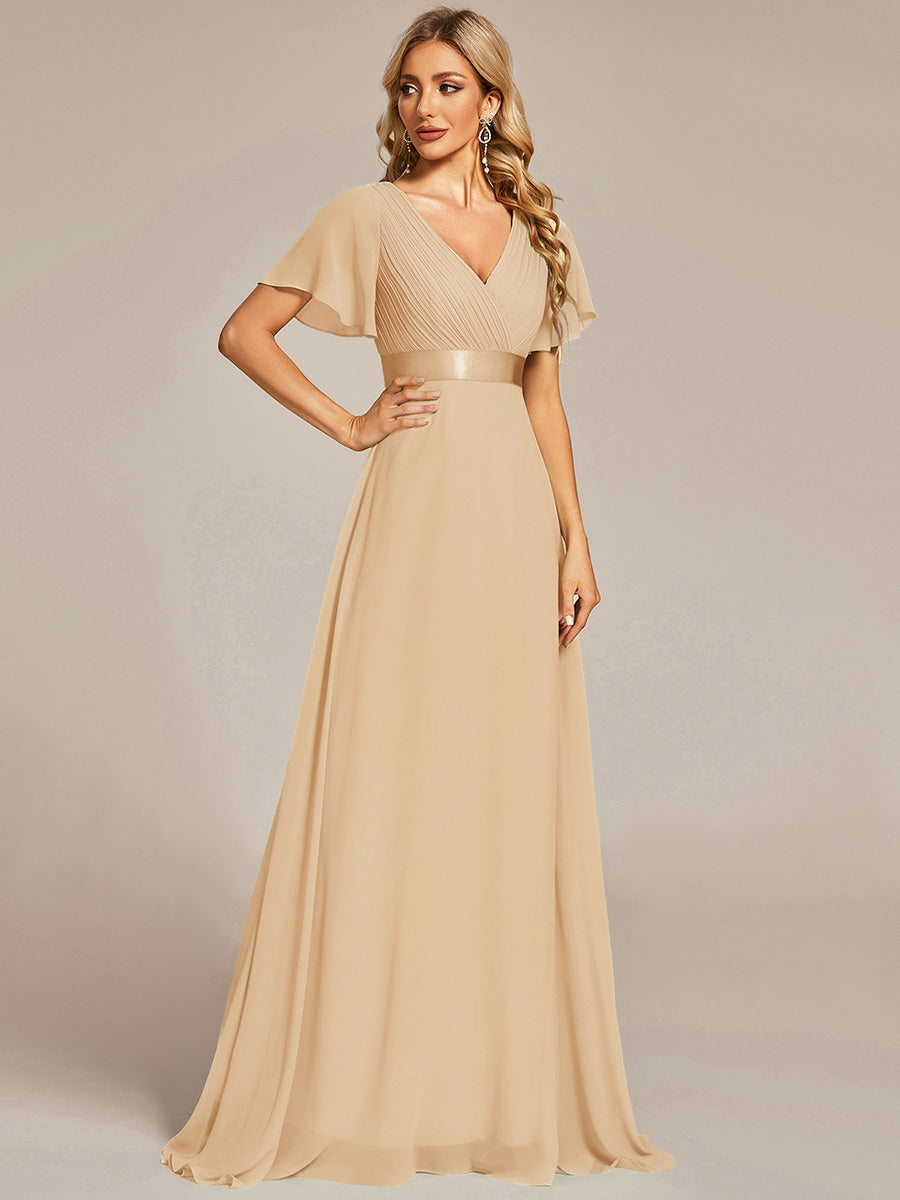 Robe de maternité en mousseline simple à manches volantées #Couleur_Charbon