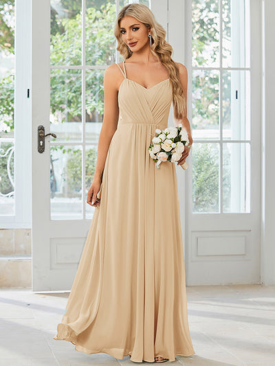 ever RUBY|Robe demoiselle d'honneur mousseline et dentelle dos nu bretelles fines (Vente Finale)