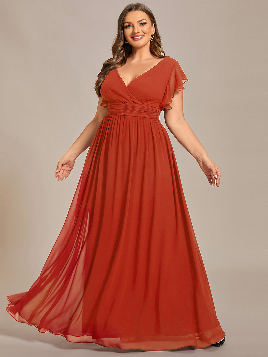 ever LILYANA|Robe de demoiselle d'honneur en mousseline avec dos découpé