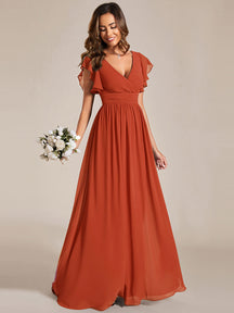 Burnt Orange Bridesmaid Dresses #style_ES01819BO