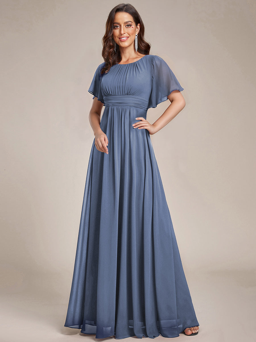 Meilleurs choix de robes de demoiselle d'honneur en satin #Couleur_Marine Fume