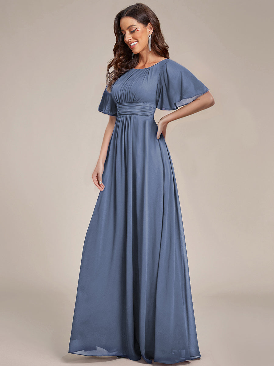 Meilleurs choix de robes de demoiselle d'honneur en satin #Couleur_Marine Fume