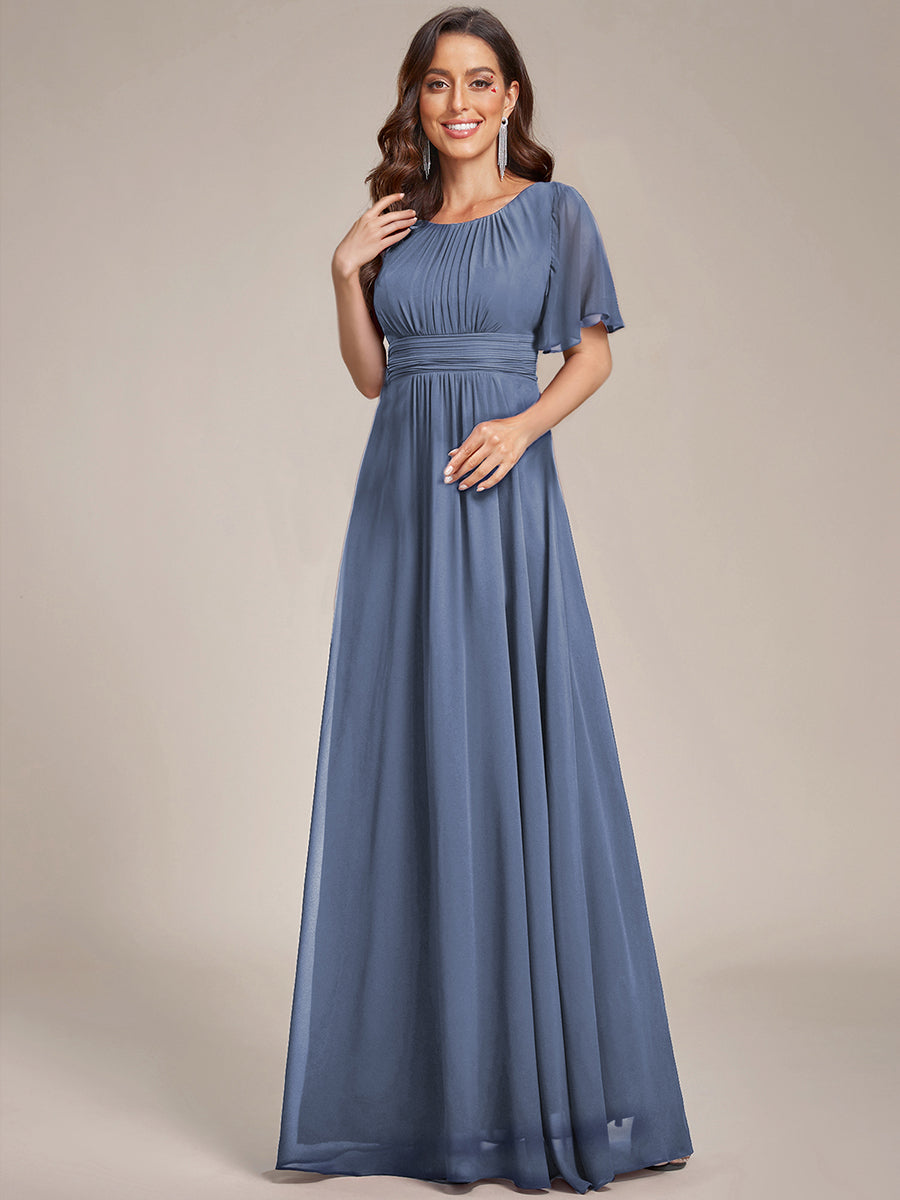 Meilleurs choix de robes de demoiselle d'honneur en satin #Couleur_Marine Fume