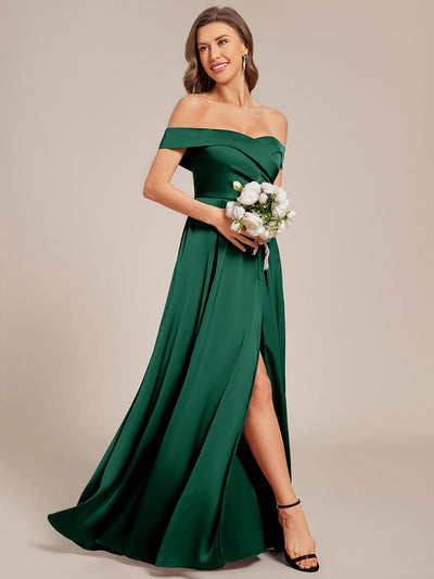 ever SKYE|Robe de demoiselle d'honneur en satin à épaules dénudées et à lacets dans le dos
