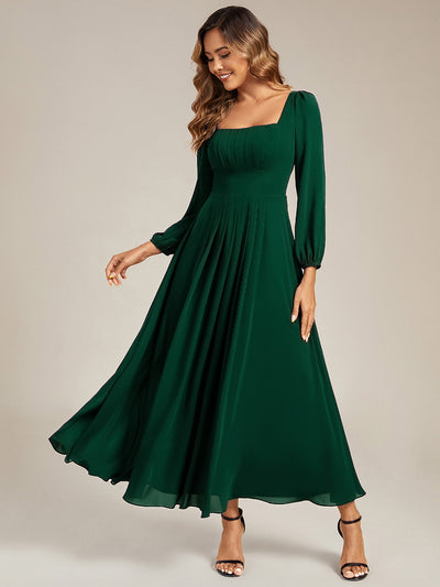 ever LYDIA|Robe de demoiselle d'honneur en mousseline à manches lanternes