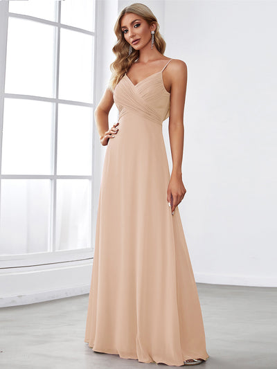 ever NOVA|Robe de demoiselle d'honneur drapée au dos avec décolleté en cœur