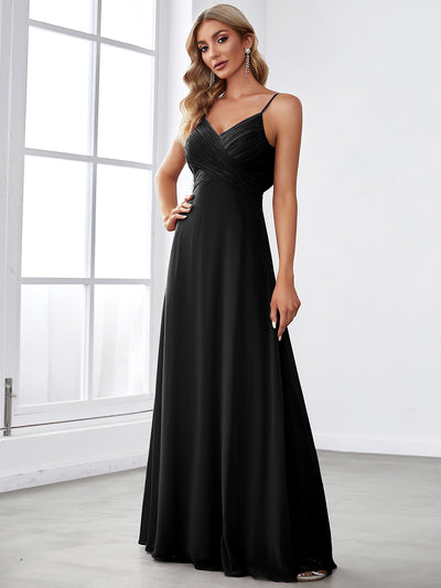 ever NOVA|Robe de demoiselle d'honneur drapée au dos avec décolleté en cœur