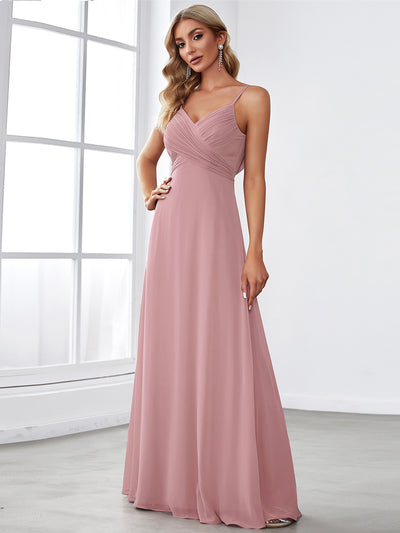 ever NOVA|Robe de demoiselle d'honneur drapée au dos avec décolleté en cœur