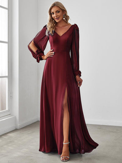 ever IVORY|Robe invitée mariage à manches fendues et dos nu