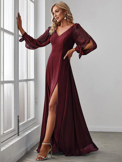 ever IVORY|Robe invitée mariage à manches fendues et dos nu