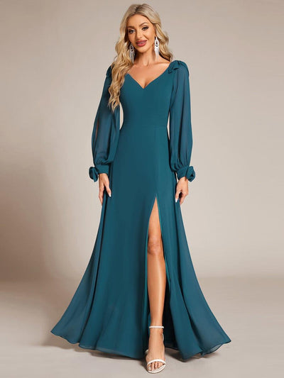 ever IVORY|Robe invitée mariage à manches fendues et dos nu