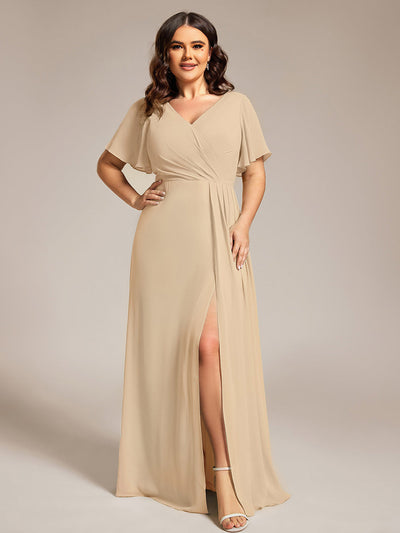pretty LINDEN|Robe de demoiselle d'honneur taille empire en mousseline de soie grande taille