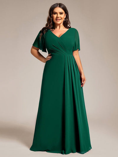 pretty LINDEN|Robe de demoiselle d'honneur taille empire en mousseline de soie grande taille