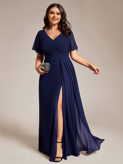 pretty LINDEN|Robe de demoiselle d'honneur taille empire en mousseline de soie grande taille