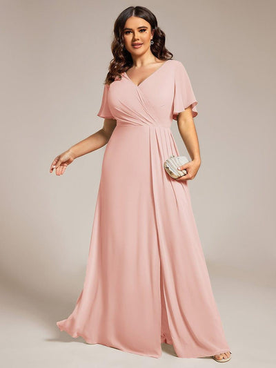 pretty LINDEN|Robe de demoiselle d'honneur taille empire en mousseline de soie grande taille