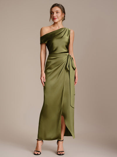 Top en satin à épaules dénudées