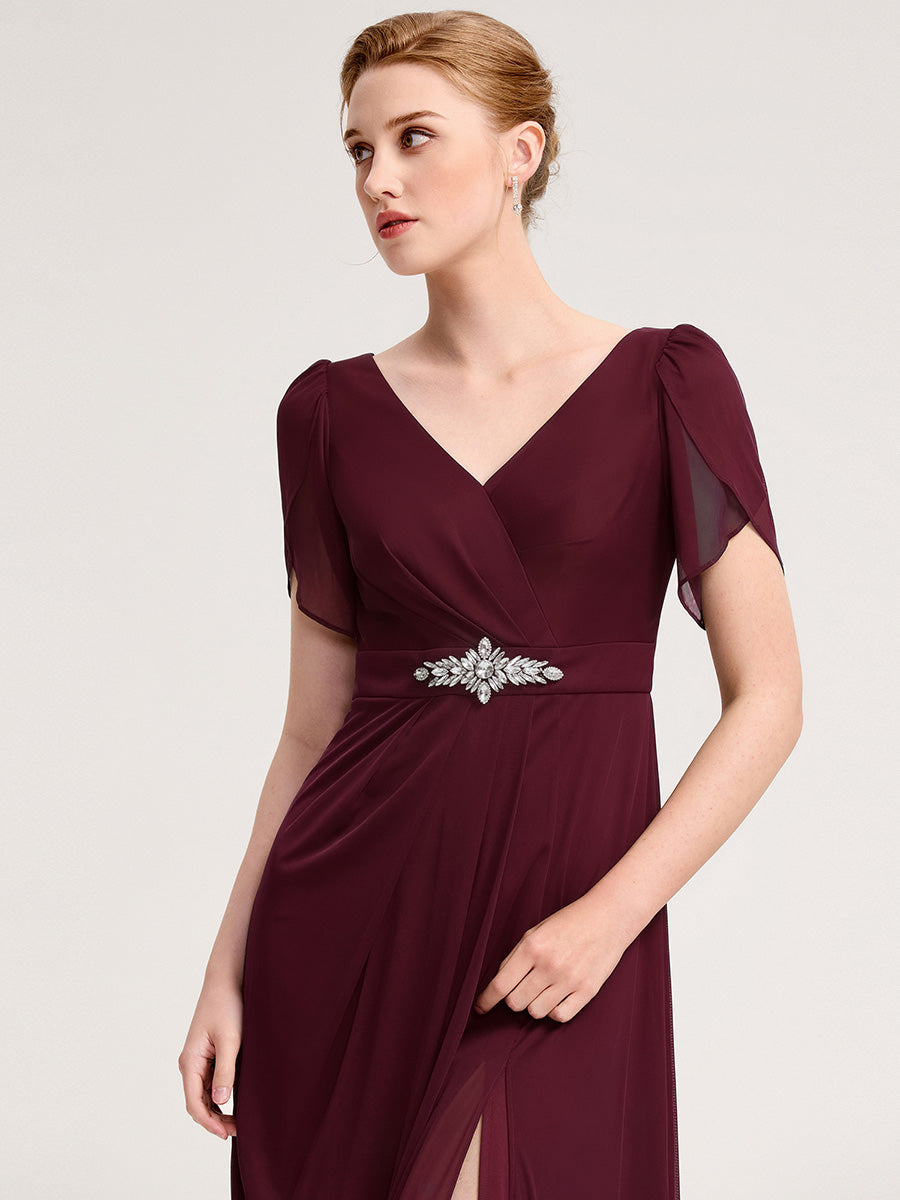 Meilleurs choix de robes de demoiselle d'honneur en satin #Couleur_Bordeaux