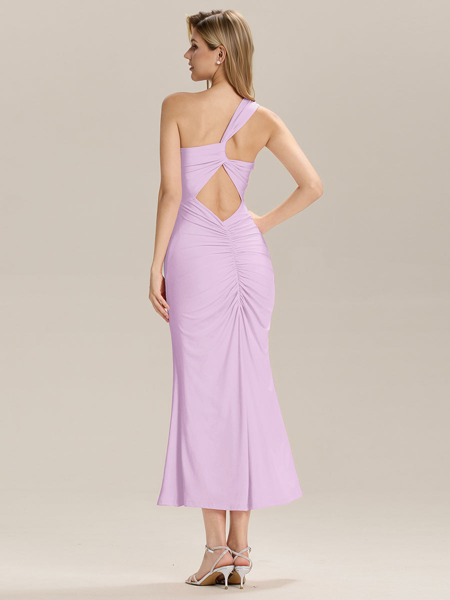 Robe de mariée dos nu fendue sur le côté  #Couleur_Lavande