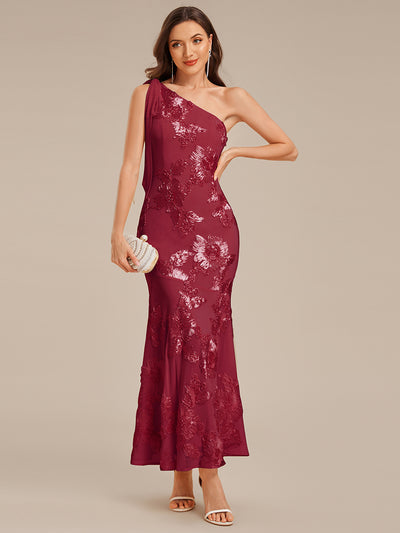 ever ARCELIA|Robe de soirée sirène à une épaule et paillettes