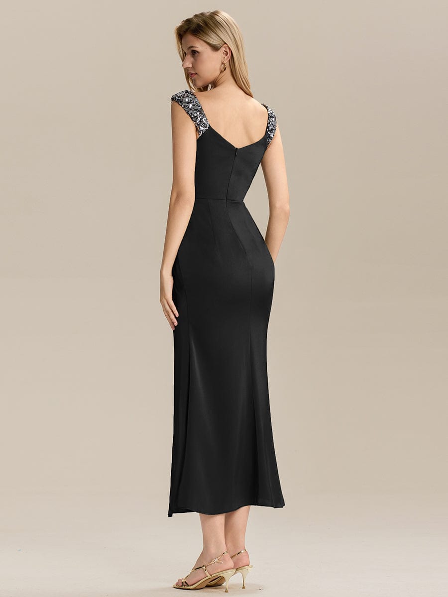 Meilleurs choix de robes de demoiselle d'honneur en satin #Couleur_Noir