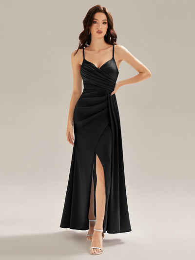 ever HARVEY|Robe de soirée sans manches décolletée avec rubans fluides