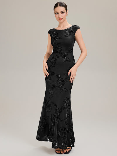 Robe de Soirée Chic Sirène Sans Manches à Épaule Unique en Tissu à Faible Élasthanne