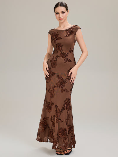 Robe de Soirée Chic Sirène Sans Manches à Épaule Unique en Tissu à Faible Élasthanne