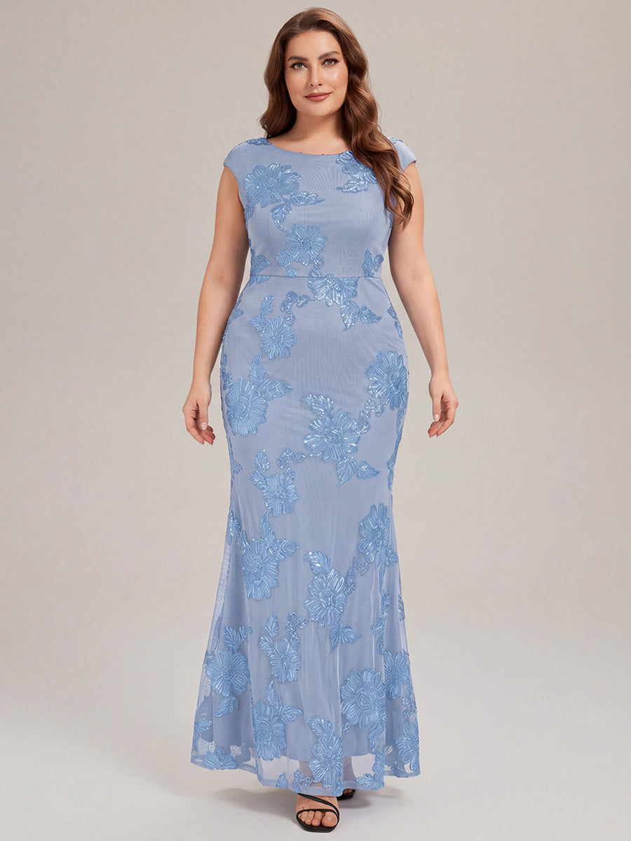 Robe Midi Sirène Sans Manches à Épaule Unique en Tissu à Faible Élasthanne Robe de Soirée Chic #Couleur_Bleu Glace