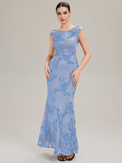 Robe de Soirée Chic Sirène Sans Manches à Épaule Unique en Tissu à Faible Élasthanne