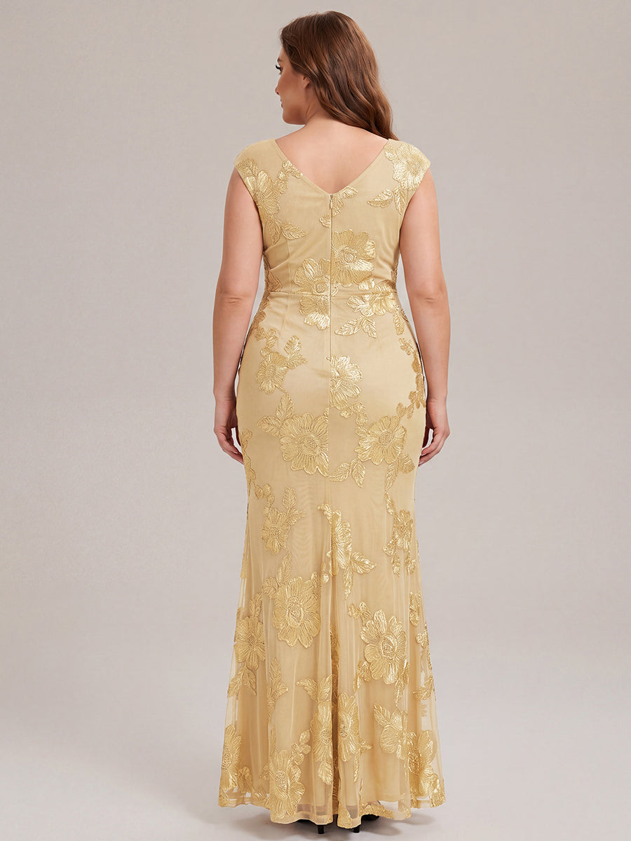 Robe Midi Sirène Sans Manches à Épaule Unique en Tissu à Faible Élasthanne Robe de Soirée Chic #Couleur_Jaune