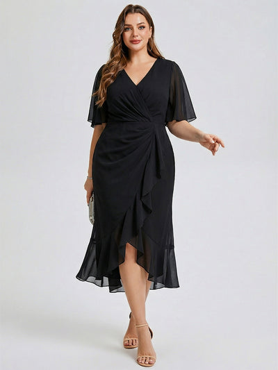 pretty FLORENCIA|Robe sirène en mousseline imprimée grande taille
