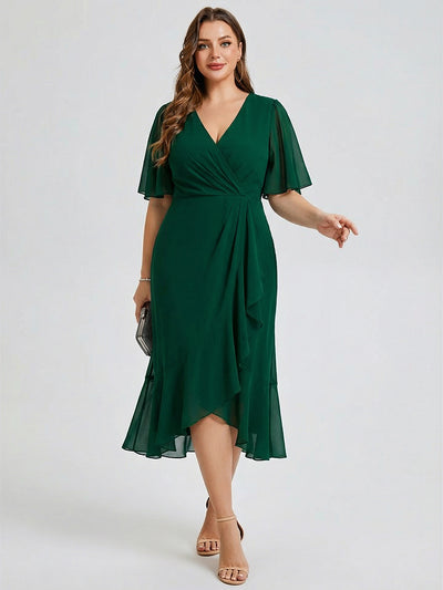 pretty FLORENCIA|Robe sirène en mousseline imprimée grande taille
