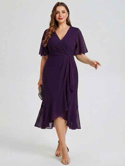 pretty FLORENCIA|Robe sirène en mousseline imprimée grande taille