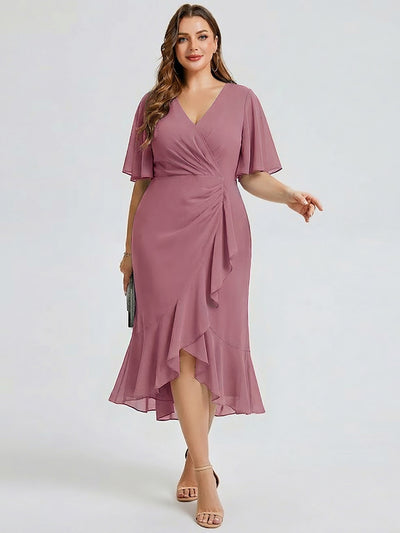 pretty FLORENCIA|Robe sirène en mousseline imprimée grande taille