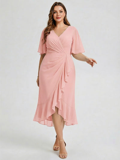 pretty FLORENCIA|Robe sirène en mousseline imprimée grande taille