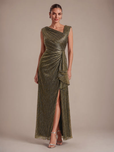 Robe Longue Tulle Asymétrique Taille Haute Fendue