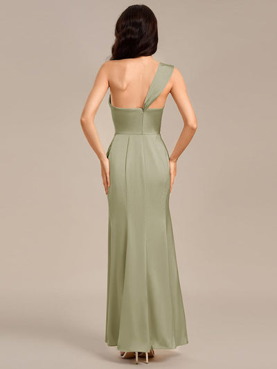 ever TESSARA|Robe sirène en satin à épaules dénudées et fente haute