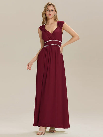 ever ZELINA|Robe sans manches et dos nu en mousseline de style grec