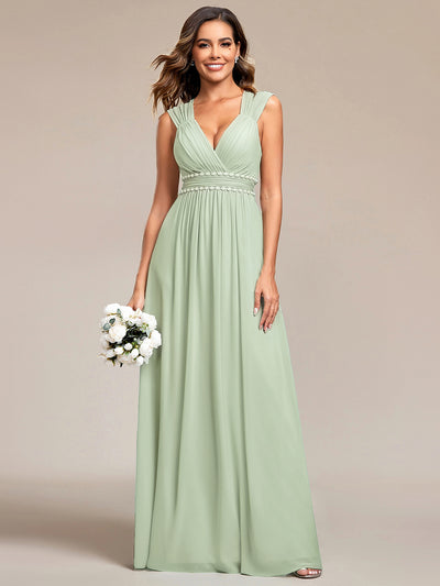 ever ZELINA|Robe de demoiselle d'honneur dos nu en mousseline sans manches