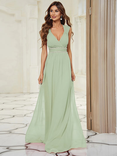 ever ZELINA|Robe sans manches et dos nu en mousseline de style grec