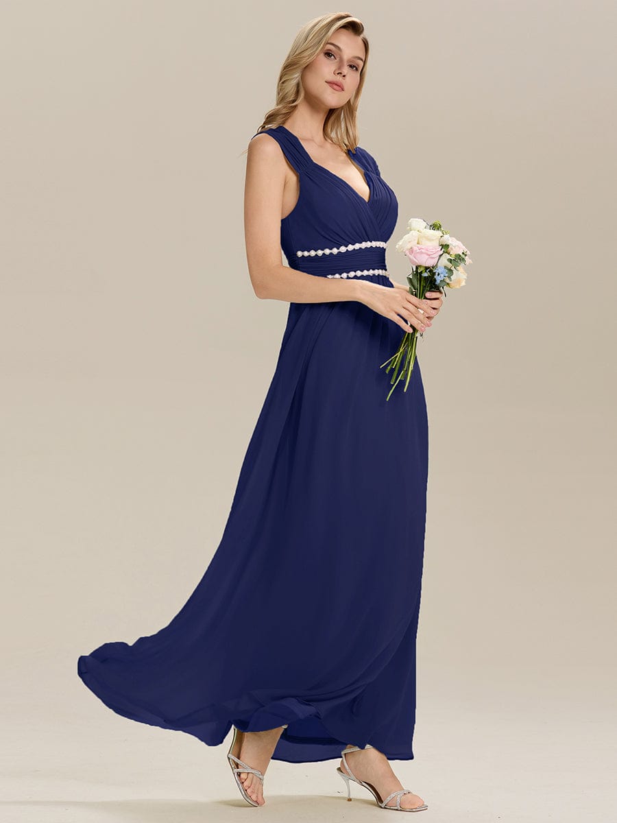 Meilleurs choix de robes de demoiselle d'honneur en satin #Couleur_Bleu Marine
