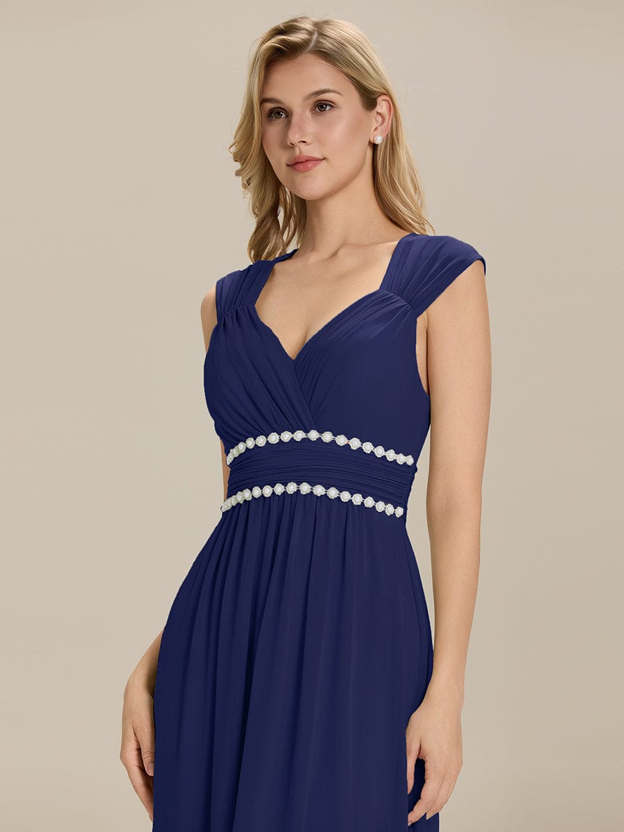 Meilleurs choix de robes de demoiselle d'honneur en satin #Couleur_Bleu Marine
