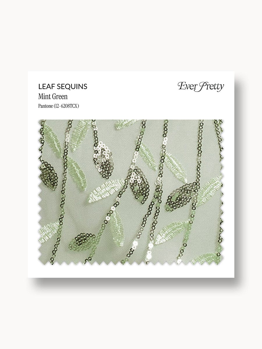 Ever-Pretty Échantillon de Sequins Feuille#Couleur_Menthe Verte
