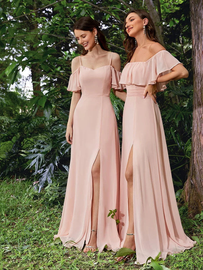 Robe Demoiselle d'Honneur Rose